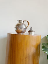 Load image into Gallery viewer, Vintage EGW &amp; S Art Deco Guernsey Pot / Jug 6/3 Silverplate and Wicker Handle Serveware
