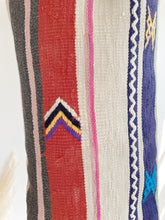 Load image into Gallery viewer, Wool Kilim Rug Pillow 12in x 24in
