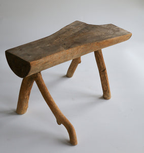 Free Form Slab Top Primitive  Stool