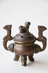 Brass Foo Dog Incense Burner