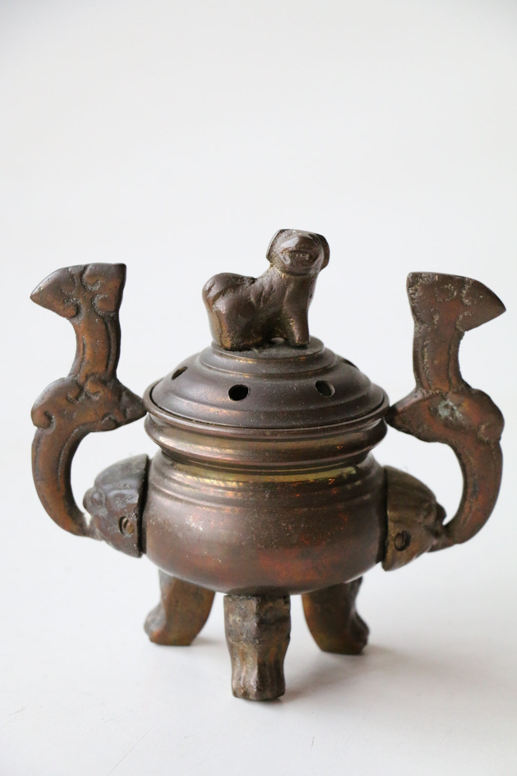 Brass Foo Dog Incense Burner