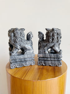 Marble Foo Dog Bookends