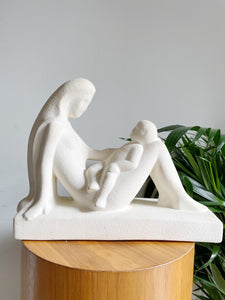 Vintage Mother and Child Statue