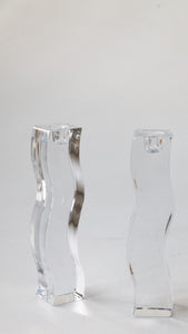 Squiggle Crystal  Candlesticks