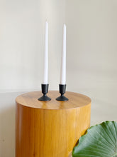 Load image into Gallery viewer, Mid Century Modern Metal Lenox Candlestick Holders
