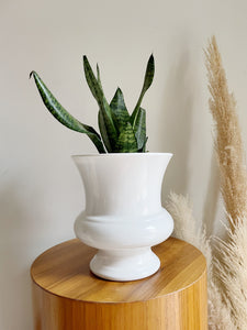 White Resin Planter