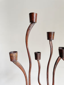 Mid Century Modern Brutalist Candlestick Holders