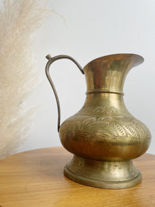 Etched Brass Pitcher