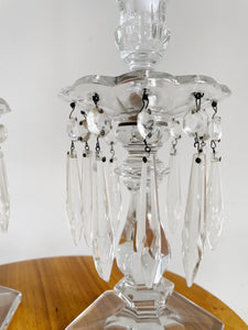 Pair of Heisey Crystal  Candlesticks