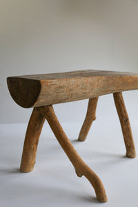 Free Form Slab Top Primitive  Stool