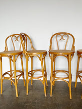 Load image into Gallery viewer, Thonet 1950s Rattan Bar Stools witch Cane Seats
