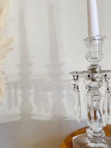 Pair of Heisey Crystal  Candlesticks