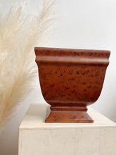 Load image into Gallery viewer, Faux Burled Wood Footed Planter
