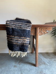 Angora Goat Hair Blanket // Kilim Rug