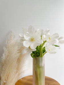 Frosted Pink Glass Vase